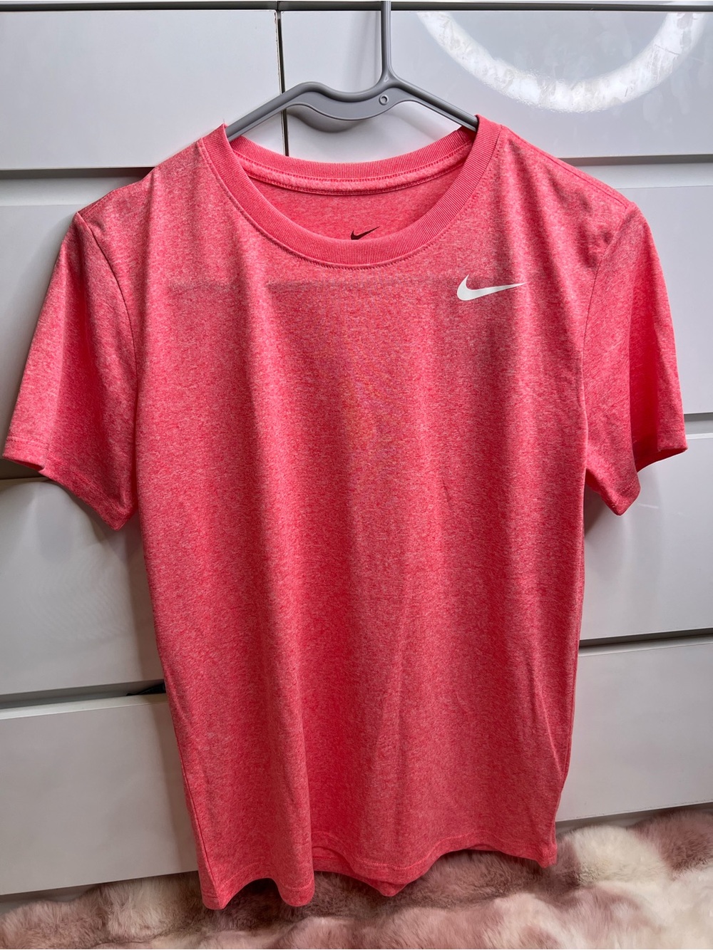 Nike Heathered Pink Short Sleeve Women’s Athletic Tee